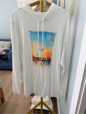 Tommy Bahama White Cotton Logo Tee